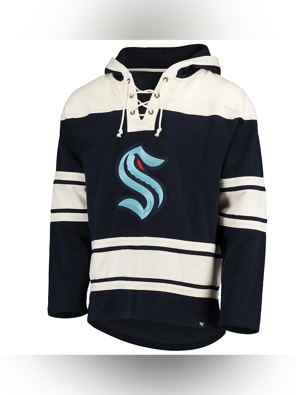 ’47 Seattle Kraken Superior Lacer Pullover Hoodie Men’s XL Navy